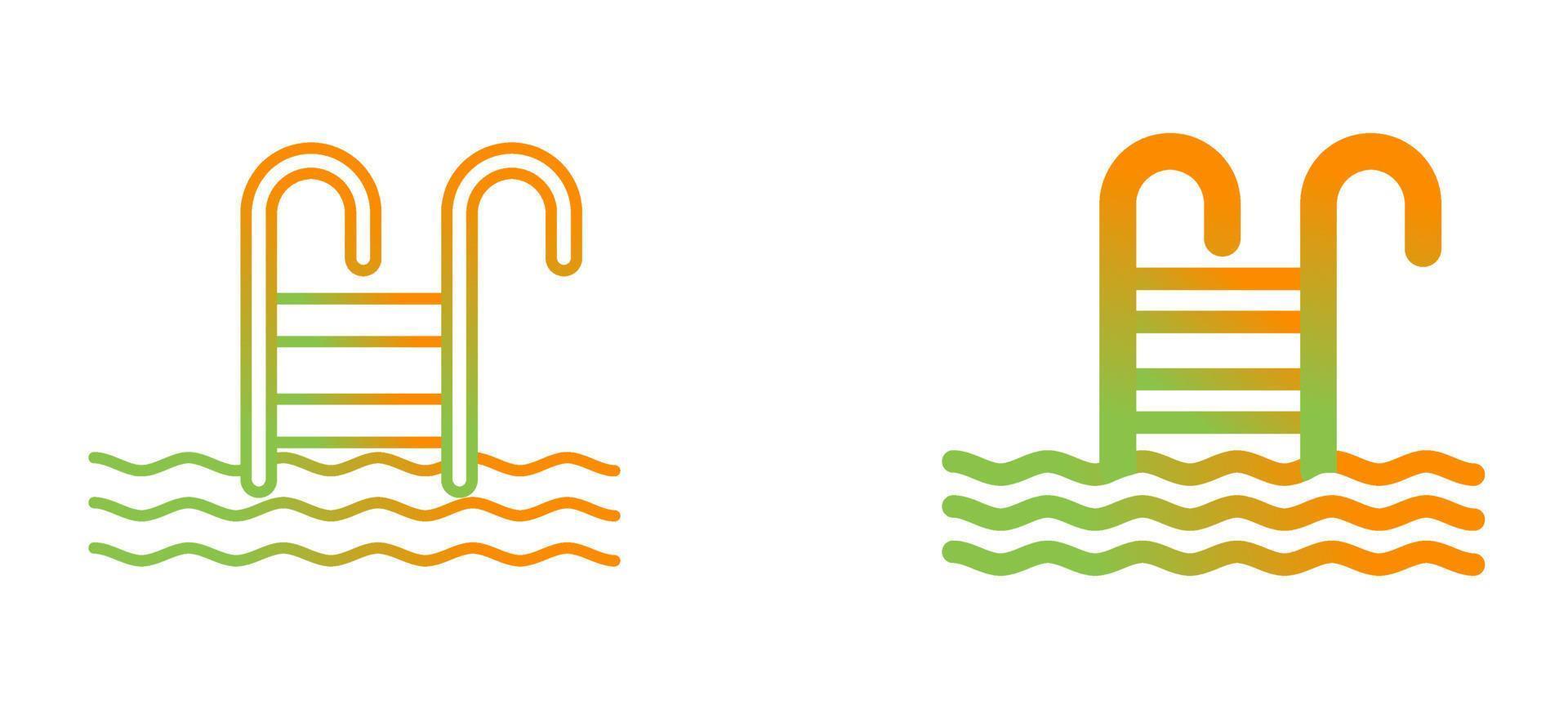 Water Stairs Vector Icon