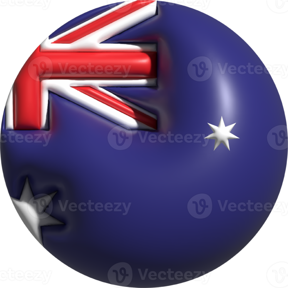 Australia flag circle 3D. png