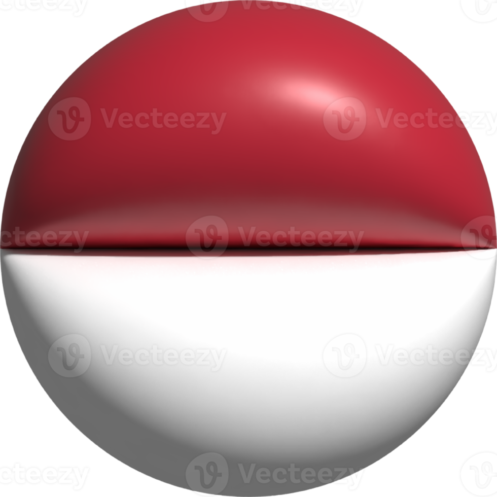 indonesien flagga cirkel 3d. png