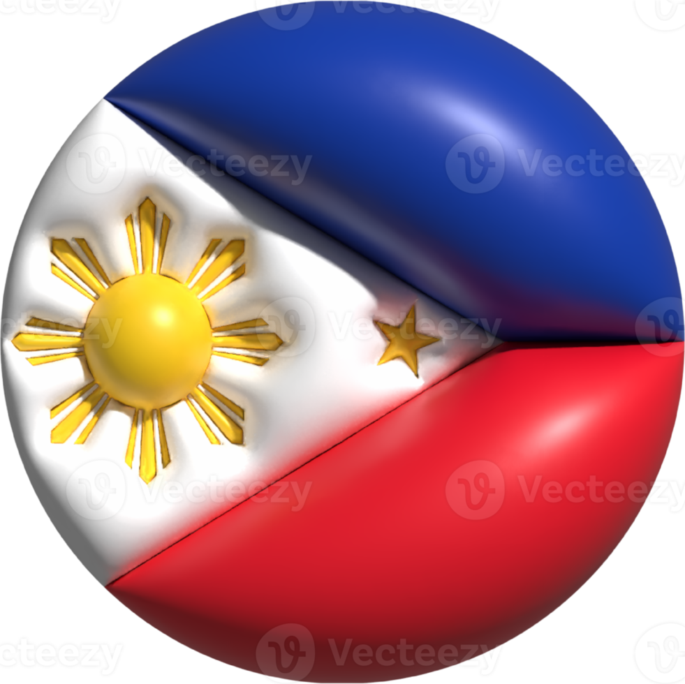 Philippinen Flagge Kreis 3d. png