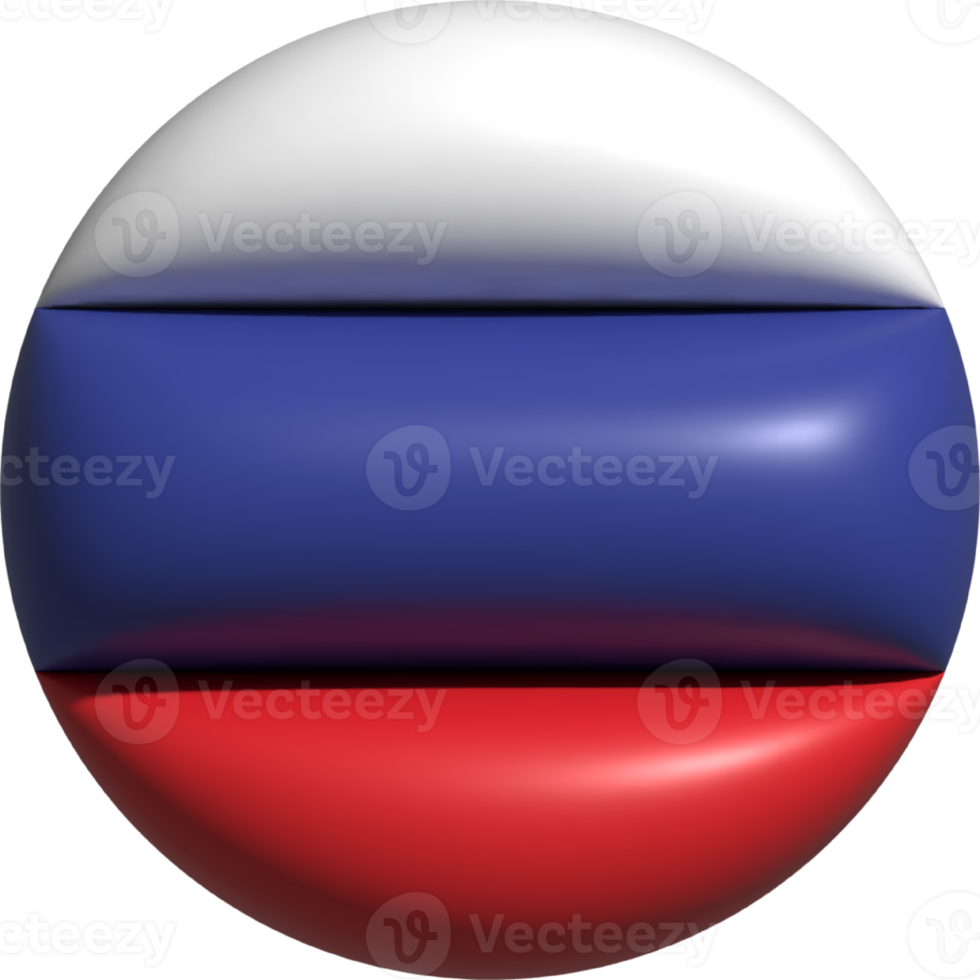 Russia flag in sphere. 3d render 12794352 PNG