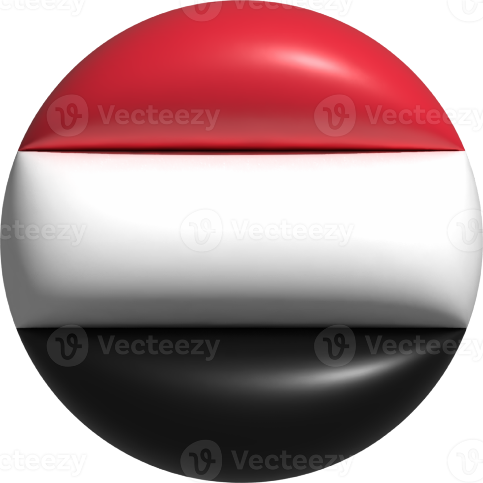 Yemen bandera circulo 3d. png