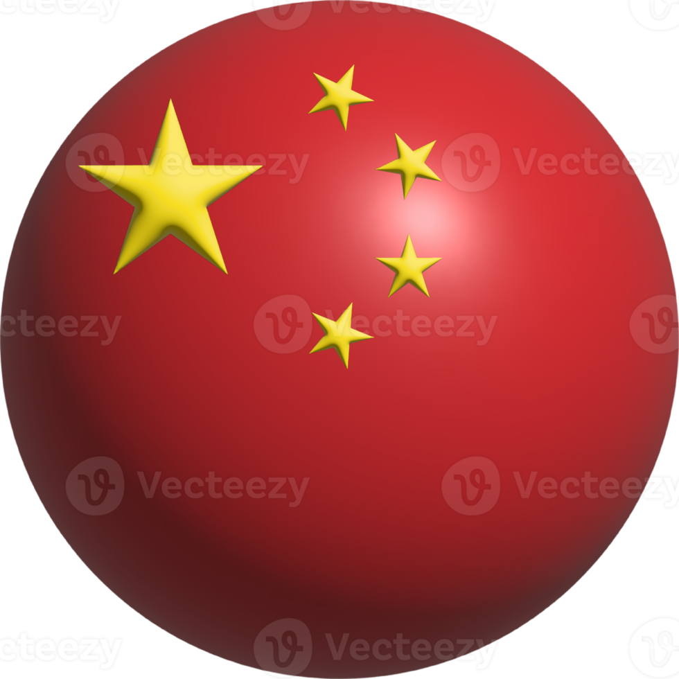 China bandeira círculo 3d. png