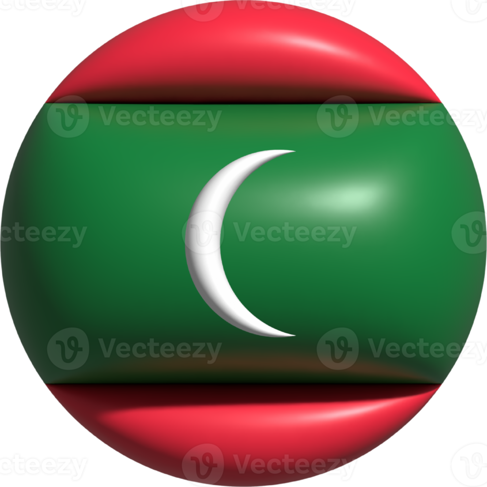 Maldiven vlag cirkel 3d. png