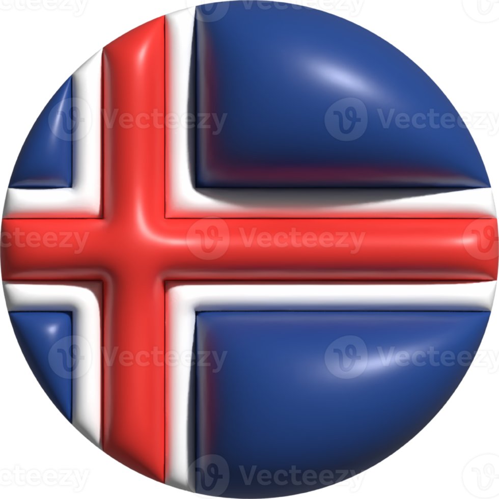 Iceland flag circle 3D. png