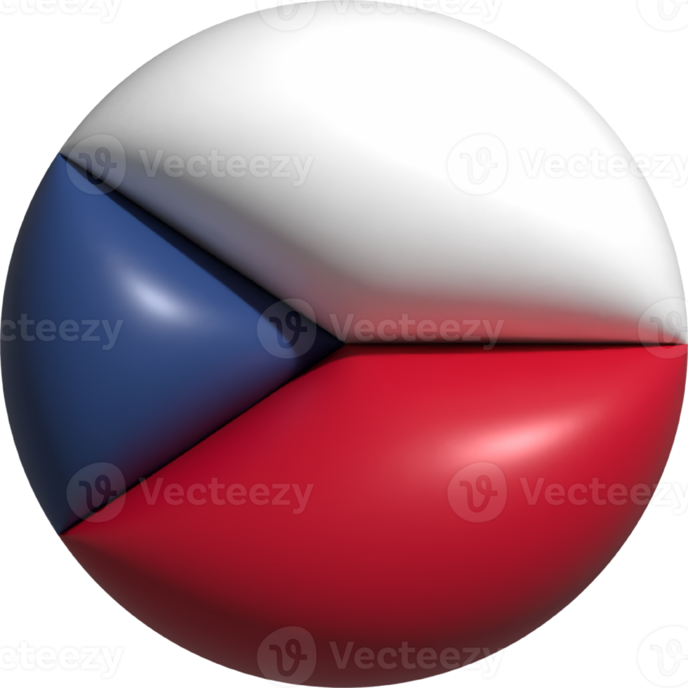 Czech flag circle 3D. png