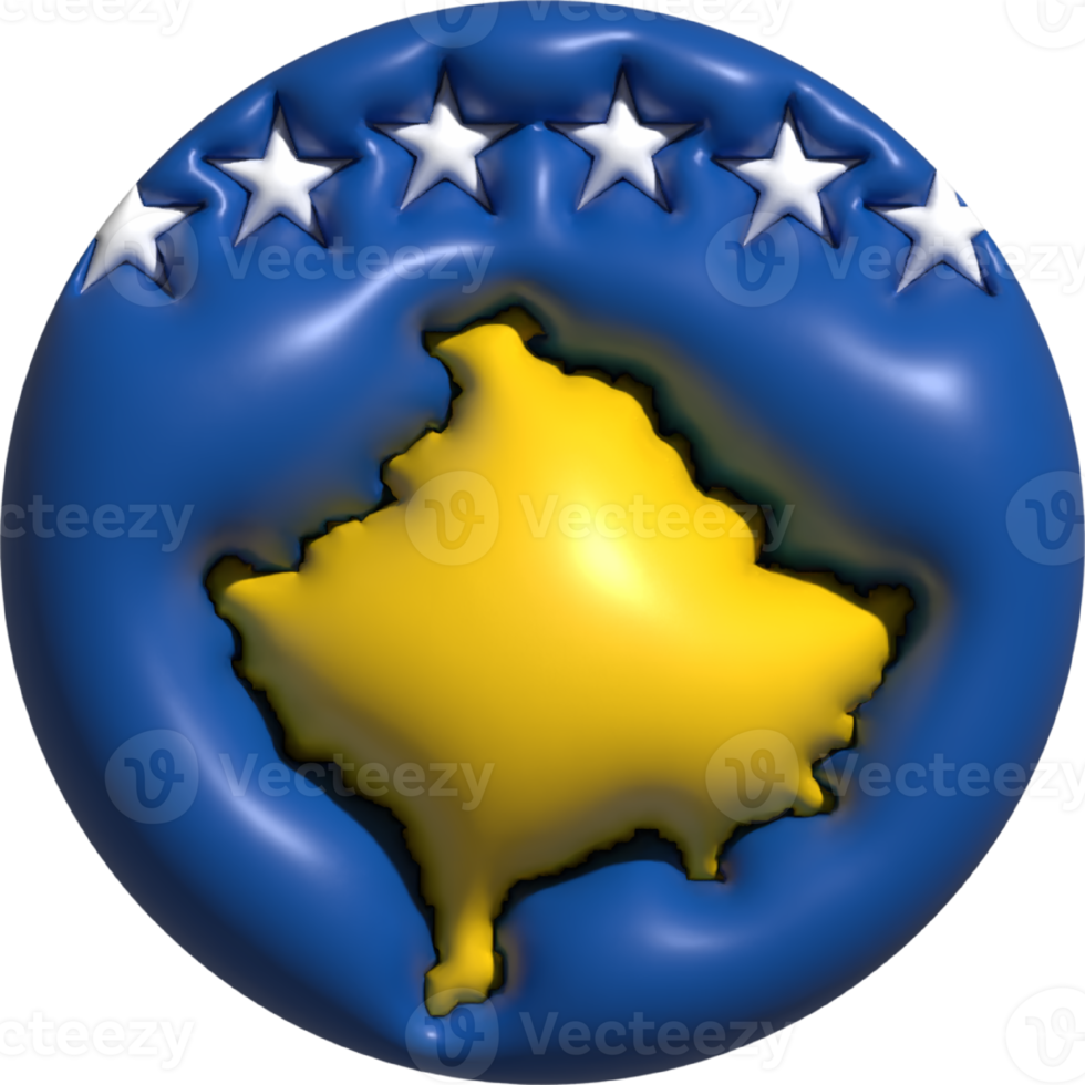 Kosovo flag circle 3D. png