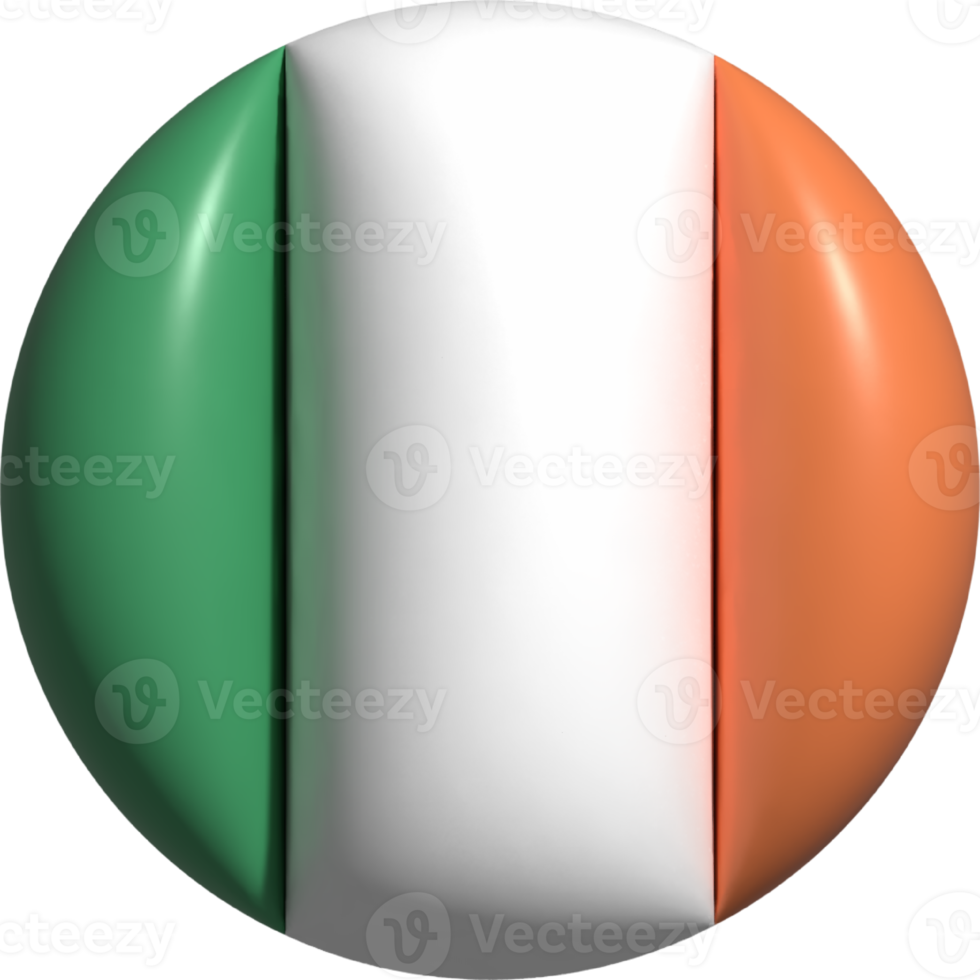 Ireland flag circle 3D. png