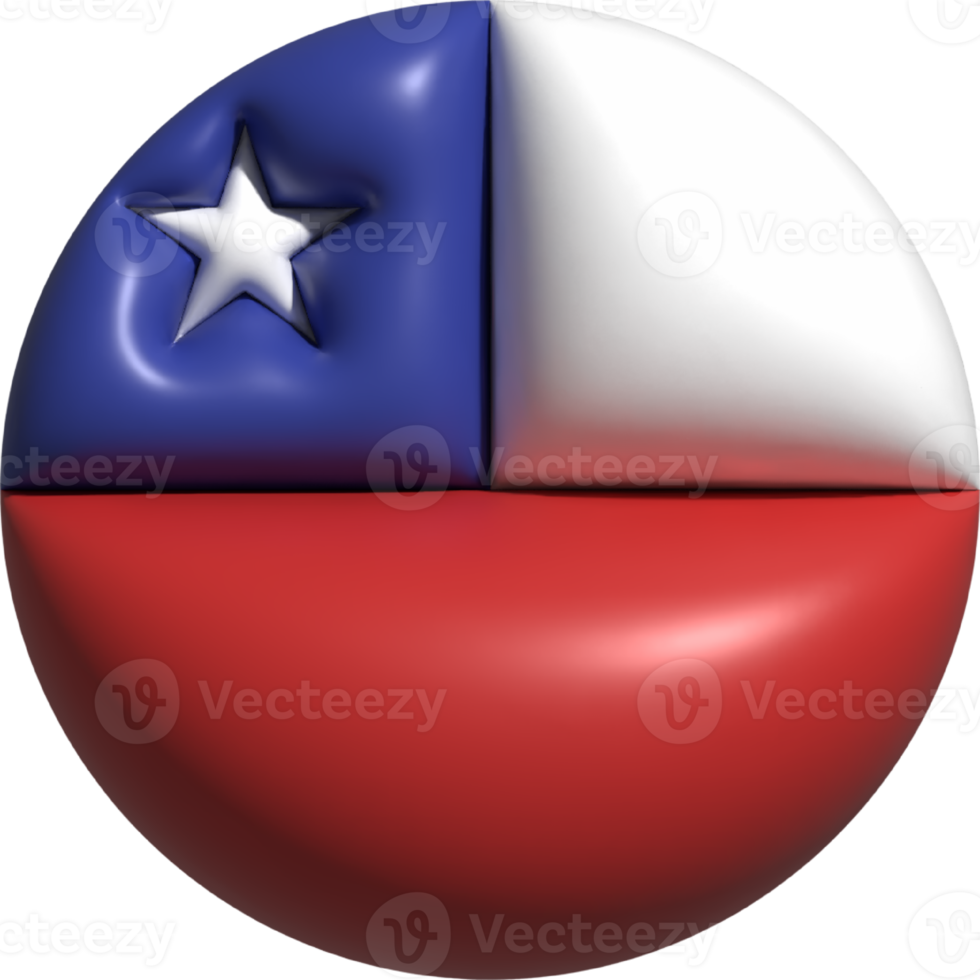 Chile flag circle 3D. png