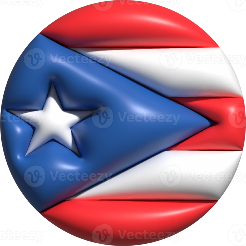 puerto rico flagga cirkel 3d. png