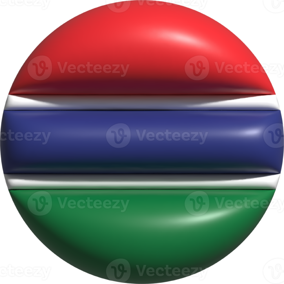 Gambia flag circle 3D. png