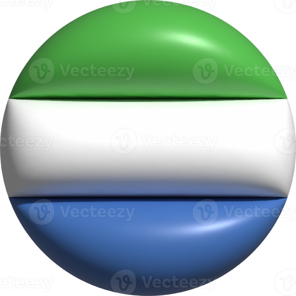 Sierra Leone flag circle 3D. png
