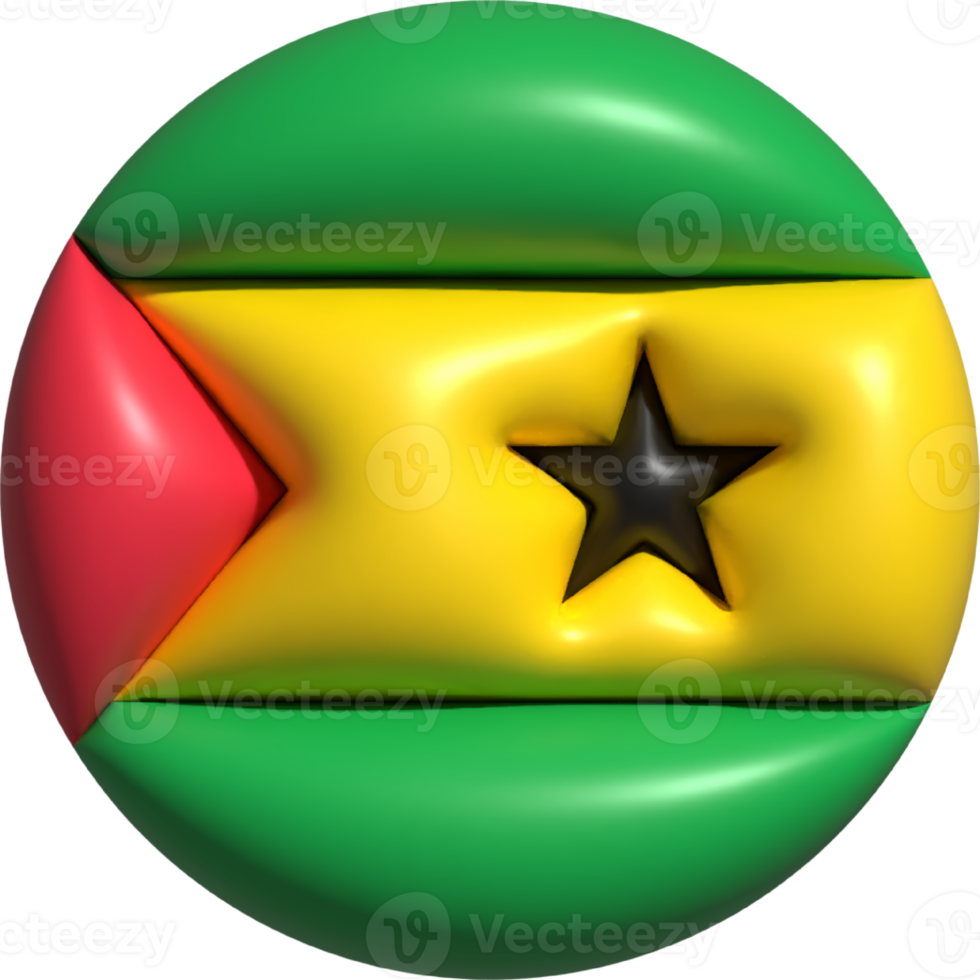 Sao Tome and Principe flag circle 3D. png