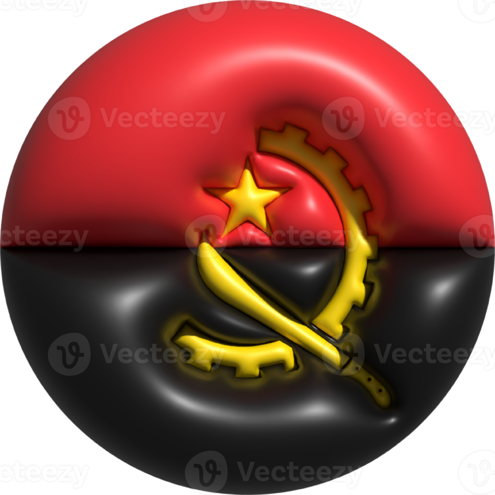 angola flagga cirkel 3d. png