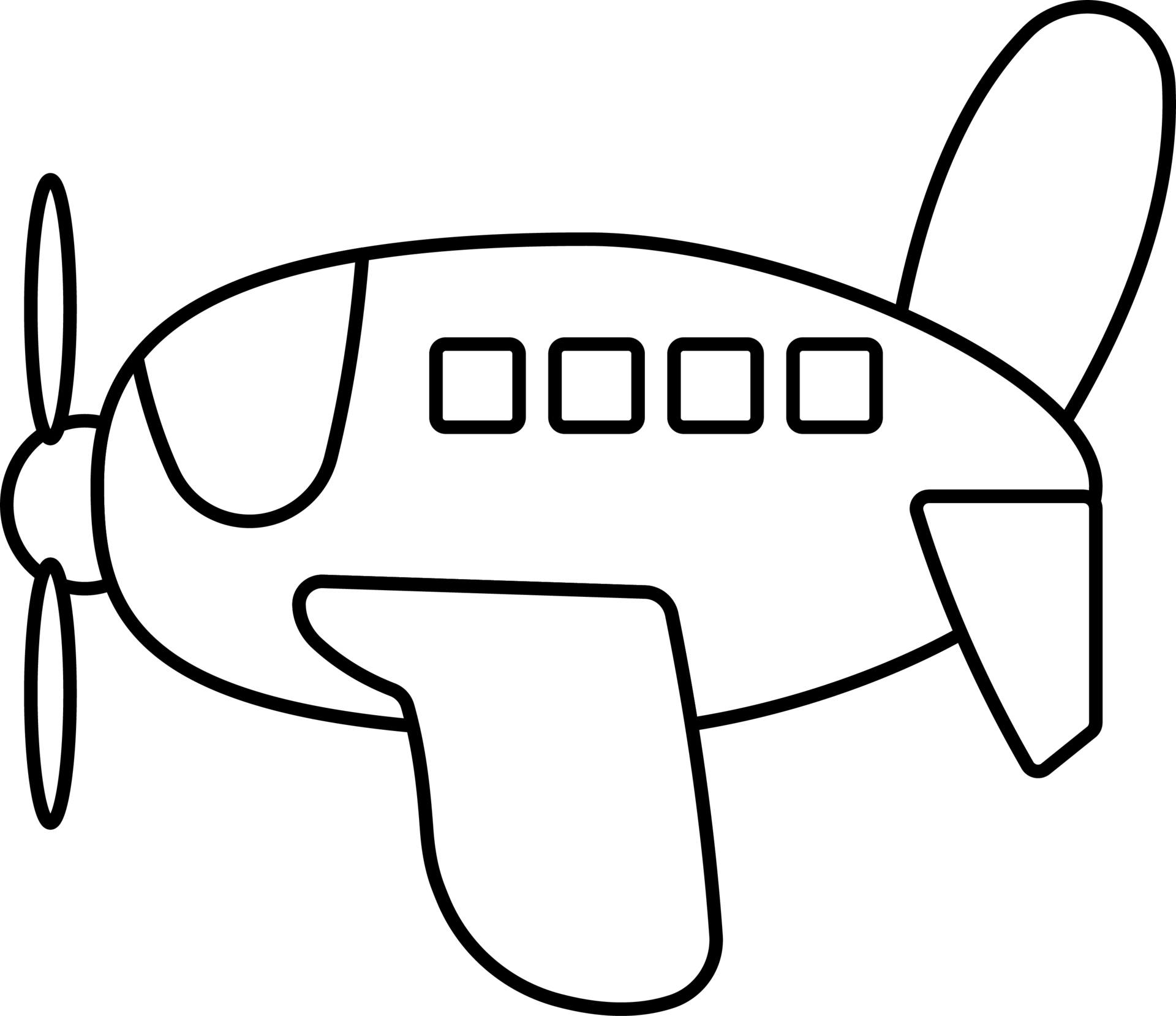 toy plane clipart coloring