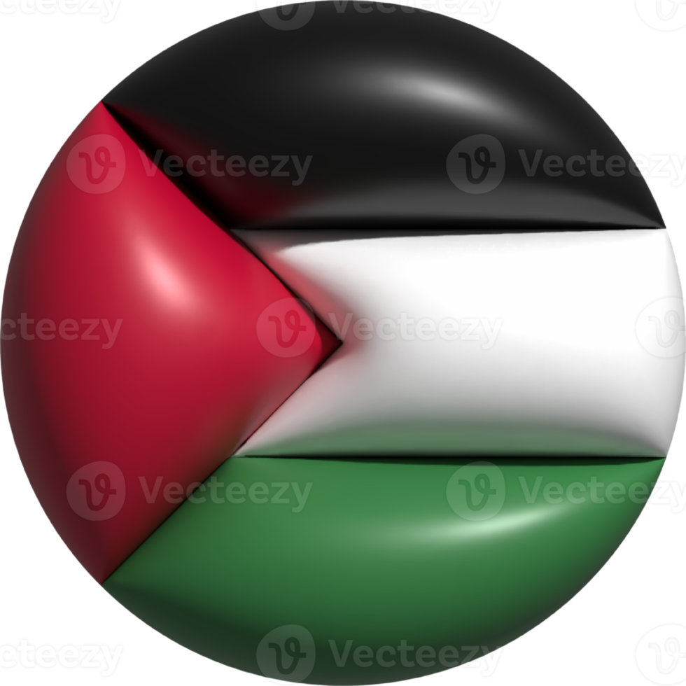 stat av palestina flagga cirkel 3d. png