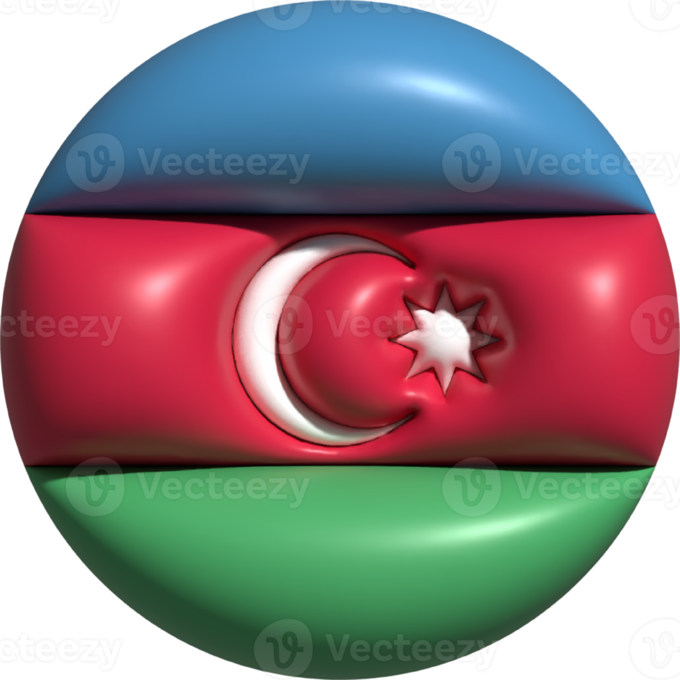 Aserbaidschan Flagge Kreis 3d. png