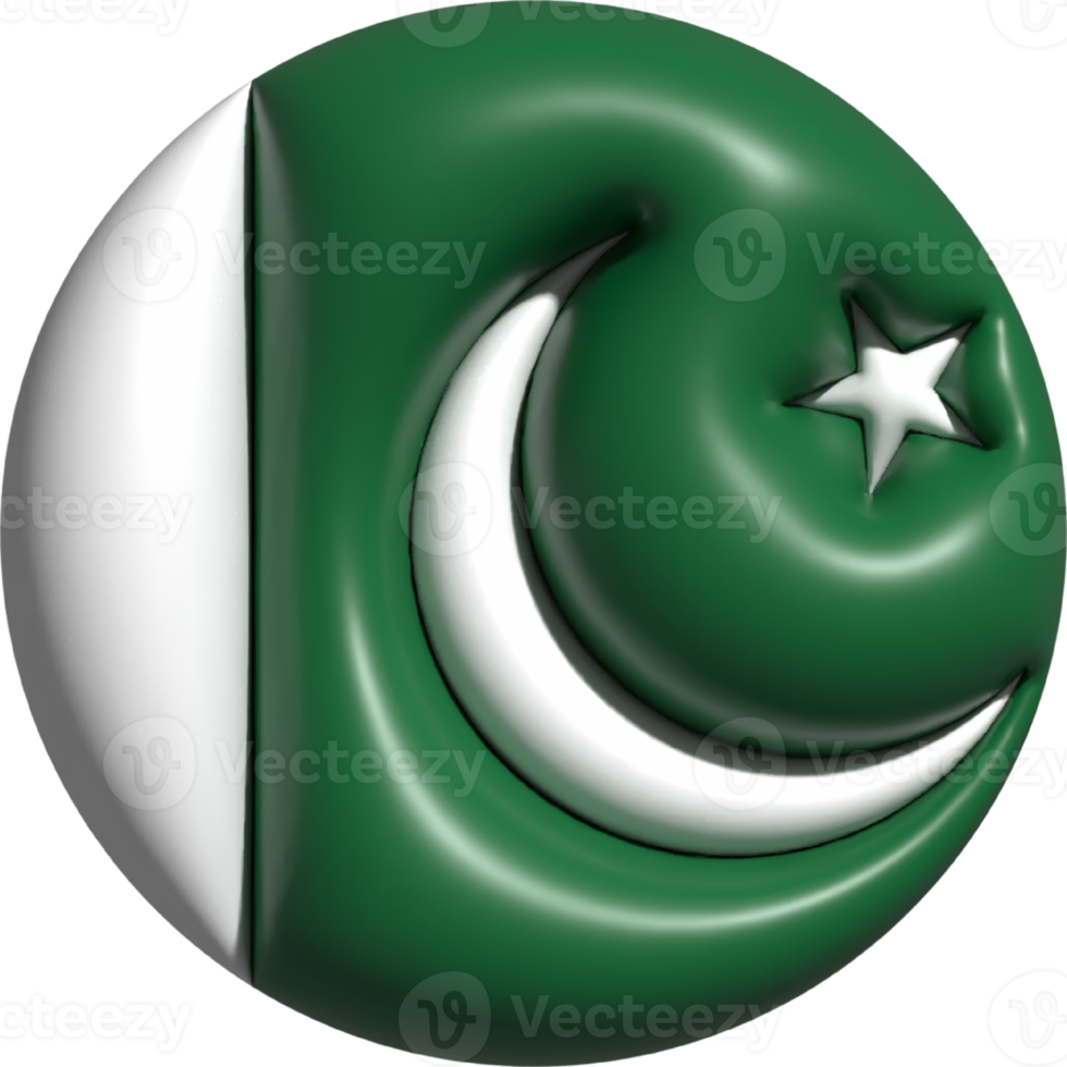 Pakistan flag circle 3D. png