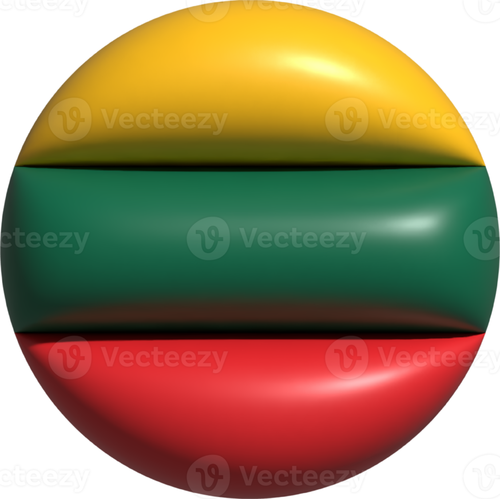 Lithuania flag circle 3D. png