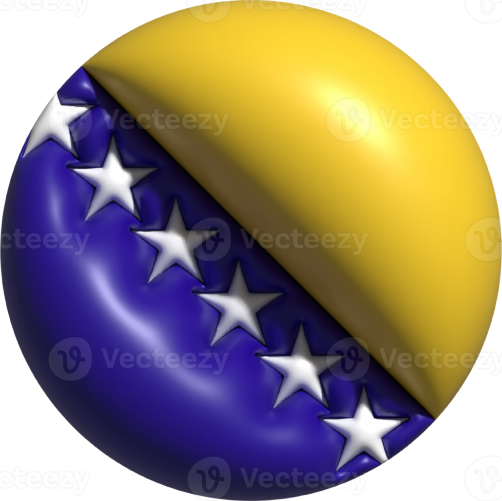 Bósnia e herzegovina bandeira círculo 3d. png