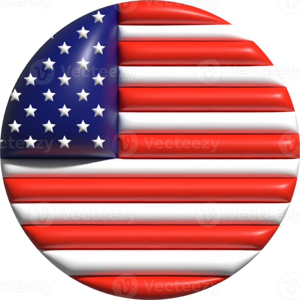 Etats-Unis drapeau cercle 3d. png