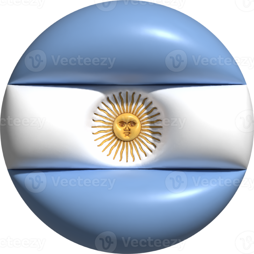 Argentina bandeira círculo 3d. png