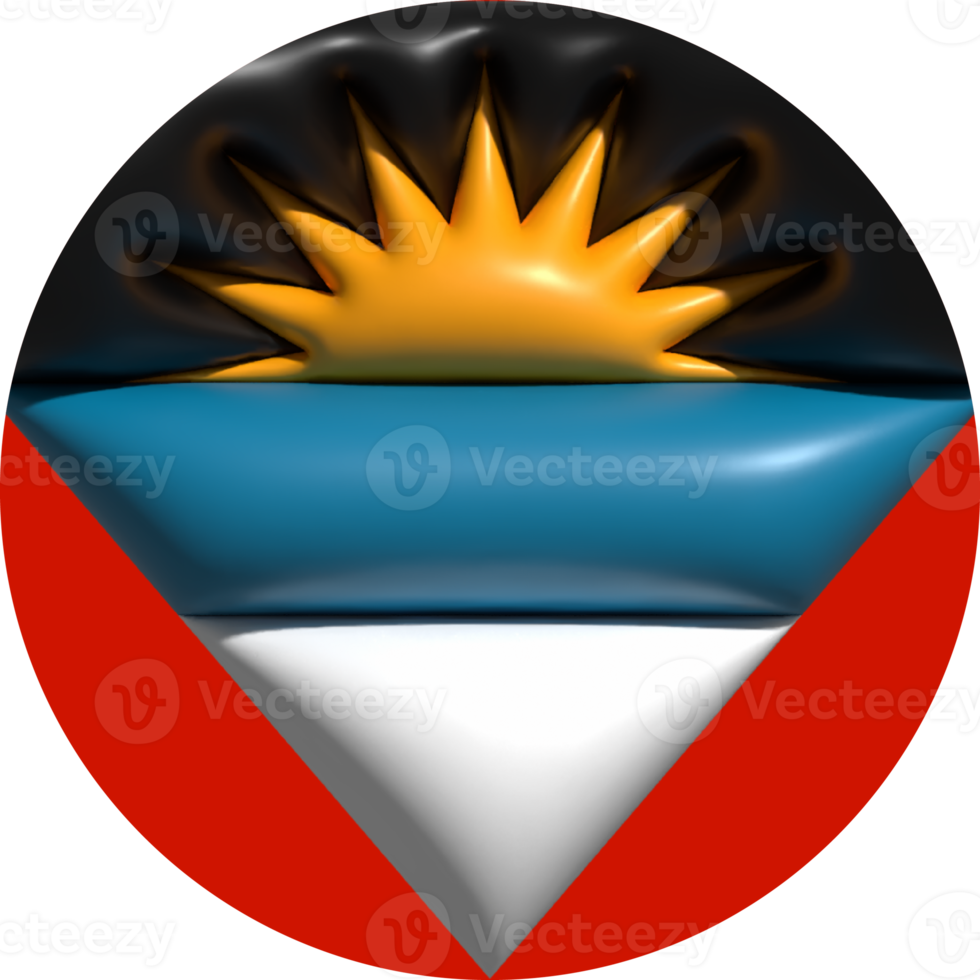 Antigua and Barbuda flag circle 3D. png