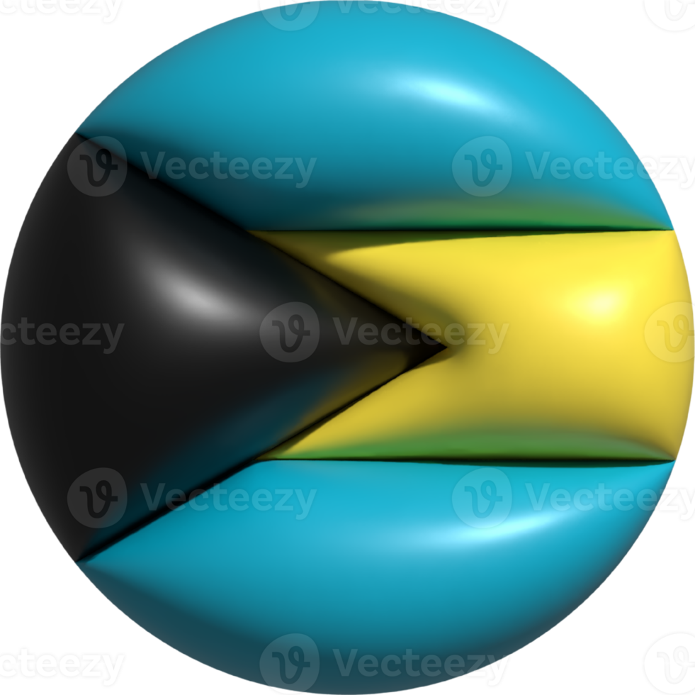 Bahamas bandiera cerchio 3d. png