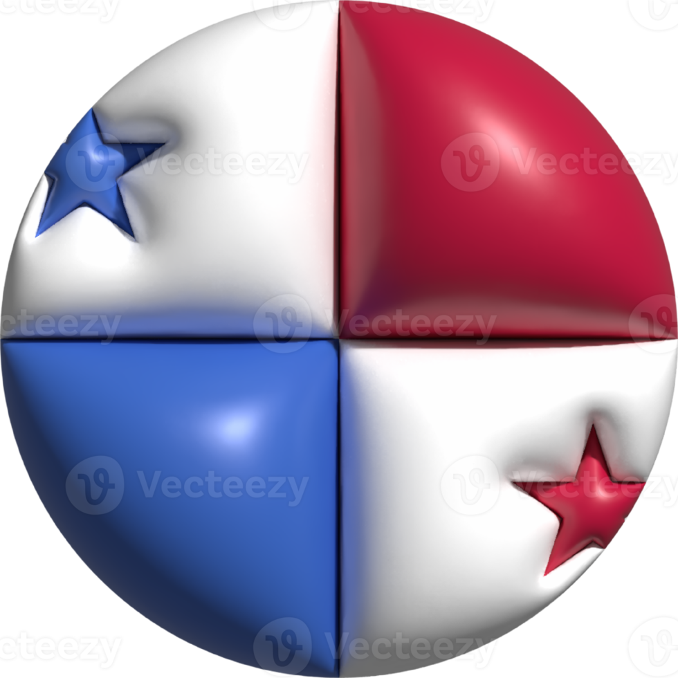 Panama flag circle 3D. png