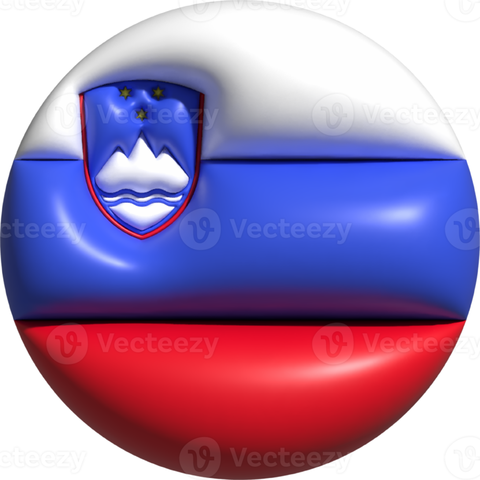 Slovenia flag circle 3D. png