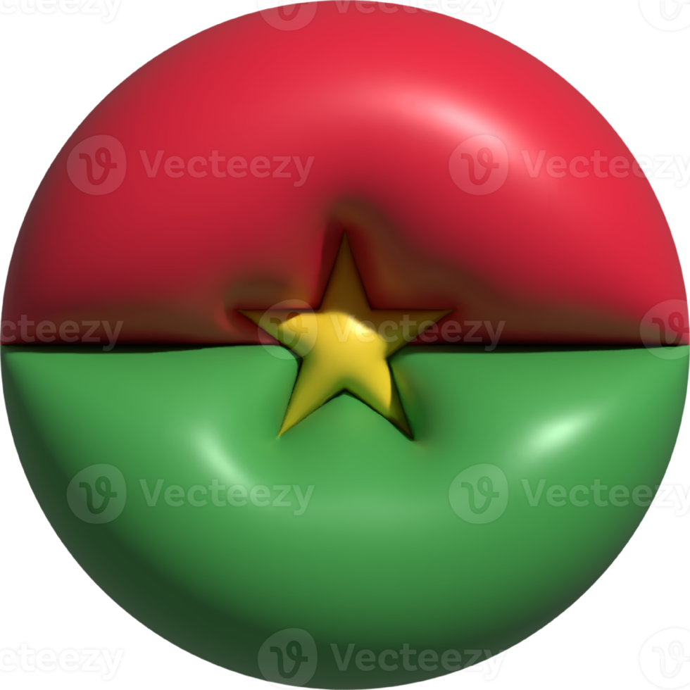 Burkina Faso flag circle 3D. png