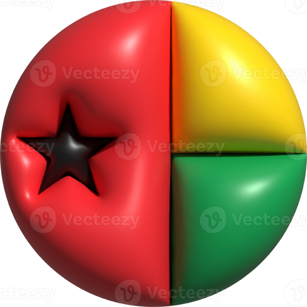 Guinea Bissau flag circle 3D. png
