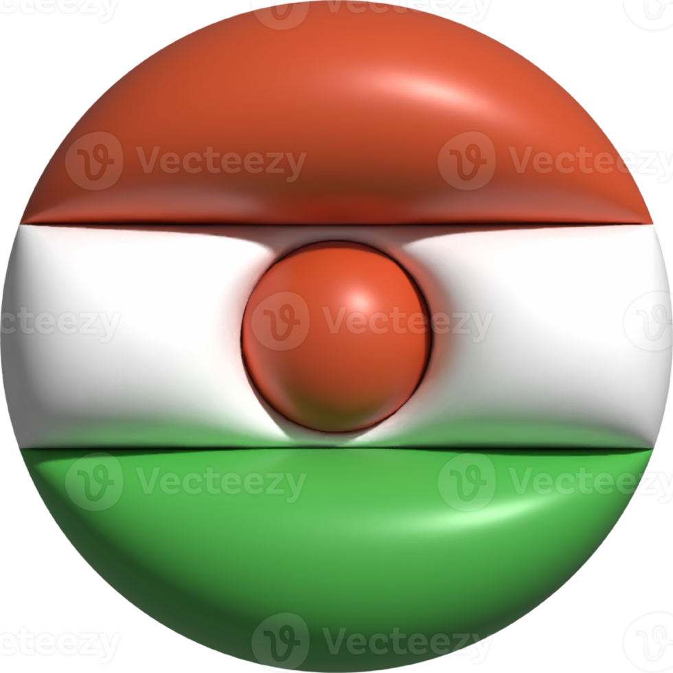 Niger flag circle 3D. png