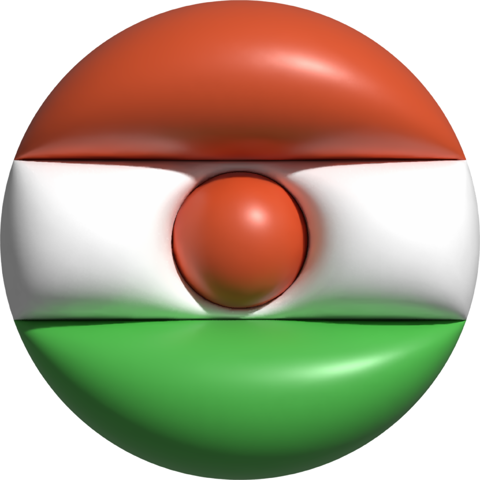 Niger flag circle 3D. 22501799 PNG