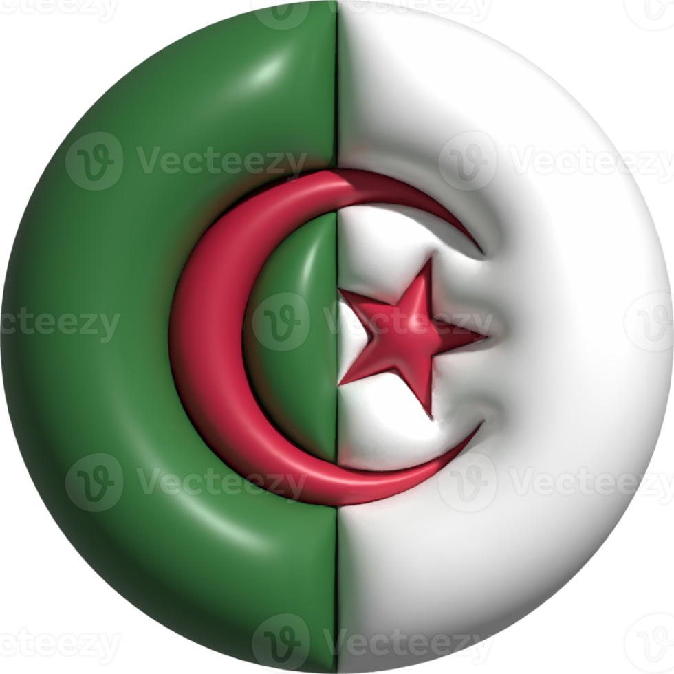 Algeria flag circle 3D. png