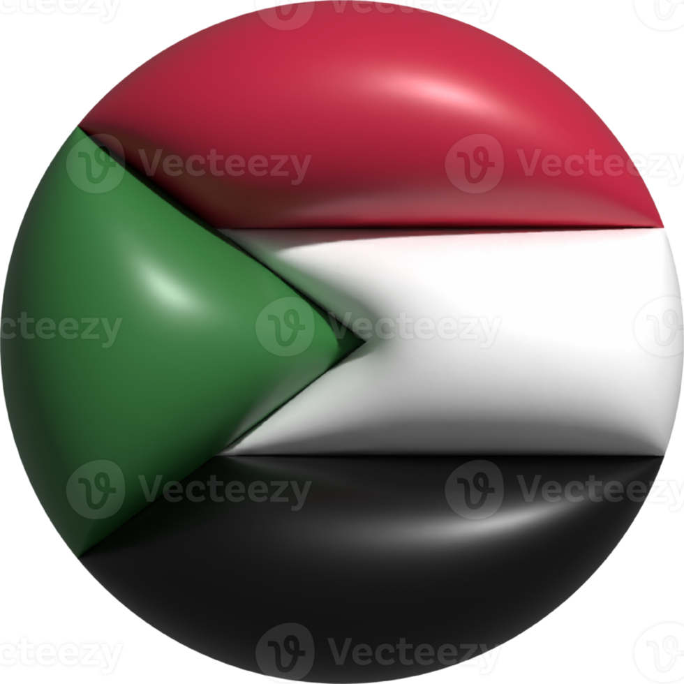 Sudan flag circle 3D. png