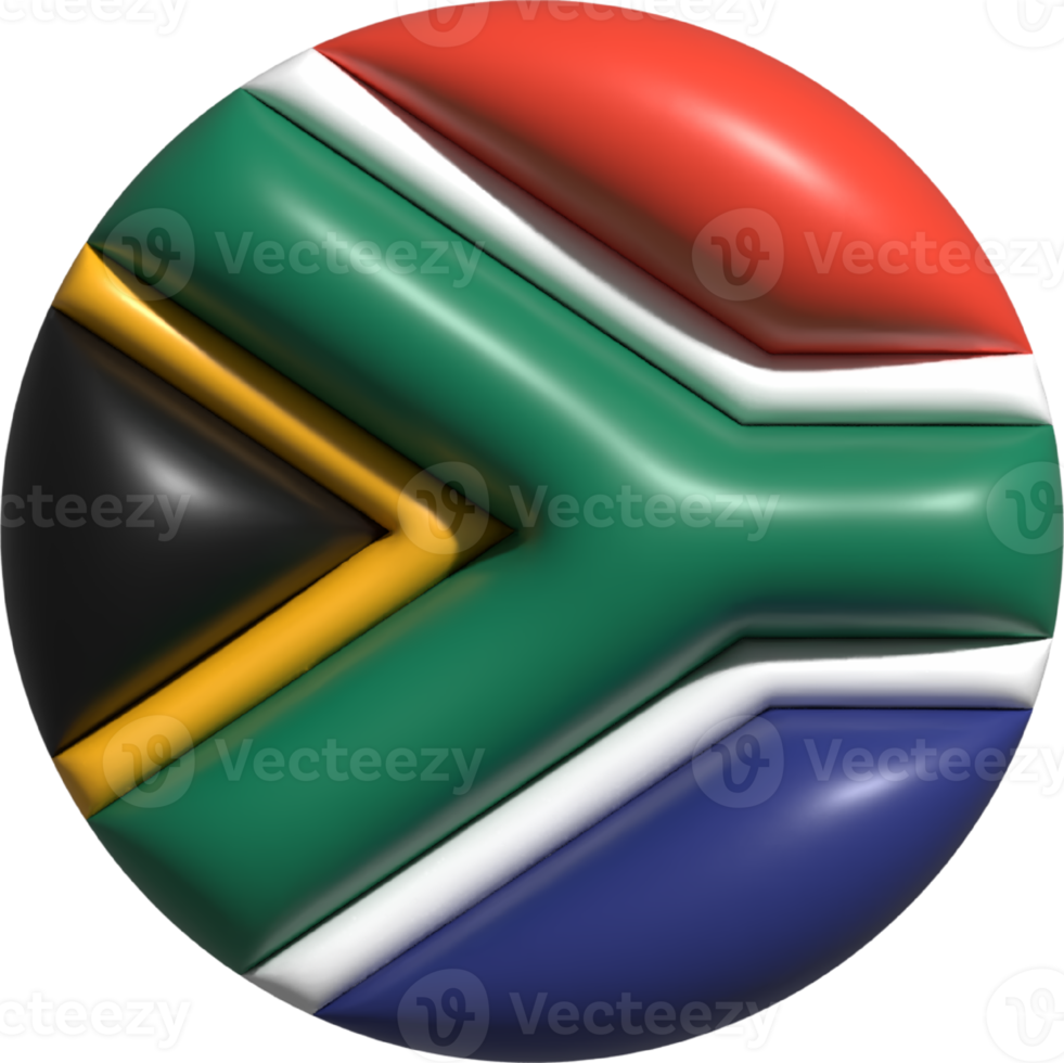 South Africa flag circle 3D. png