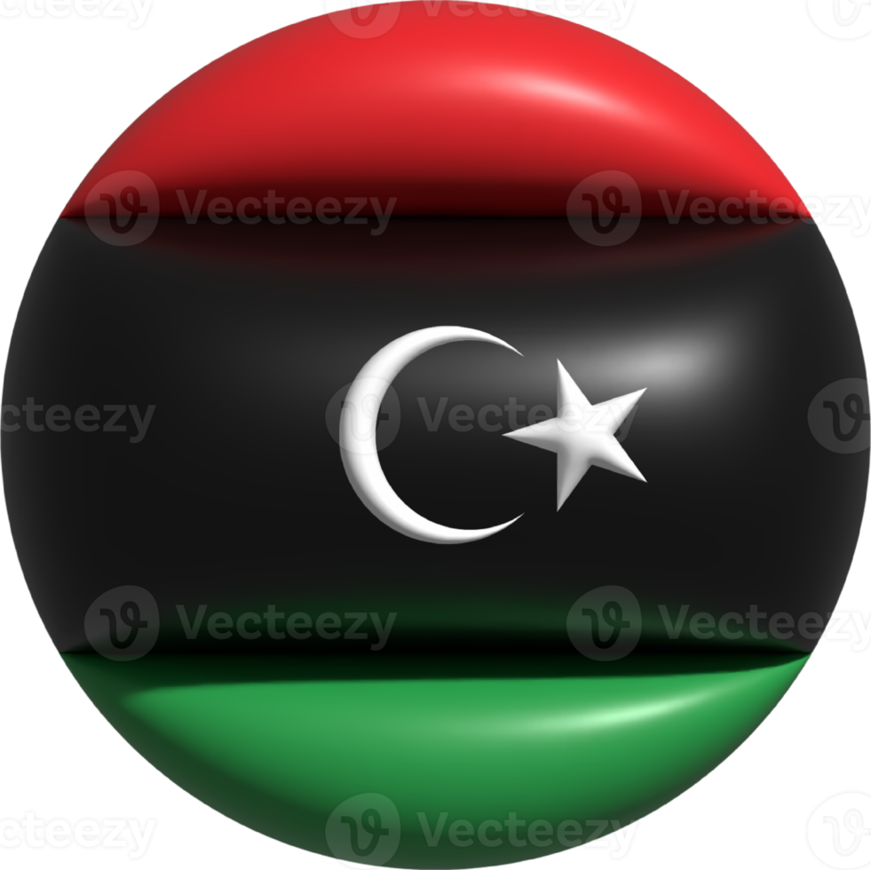Líbia bandeira círculo 3d. png