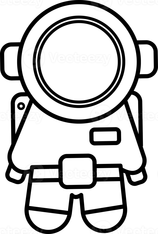 spaceman toy element, drawing for coloring. png