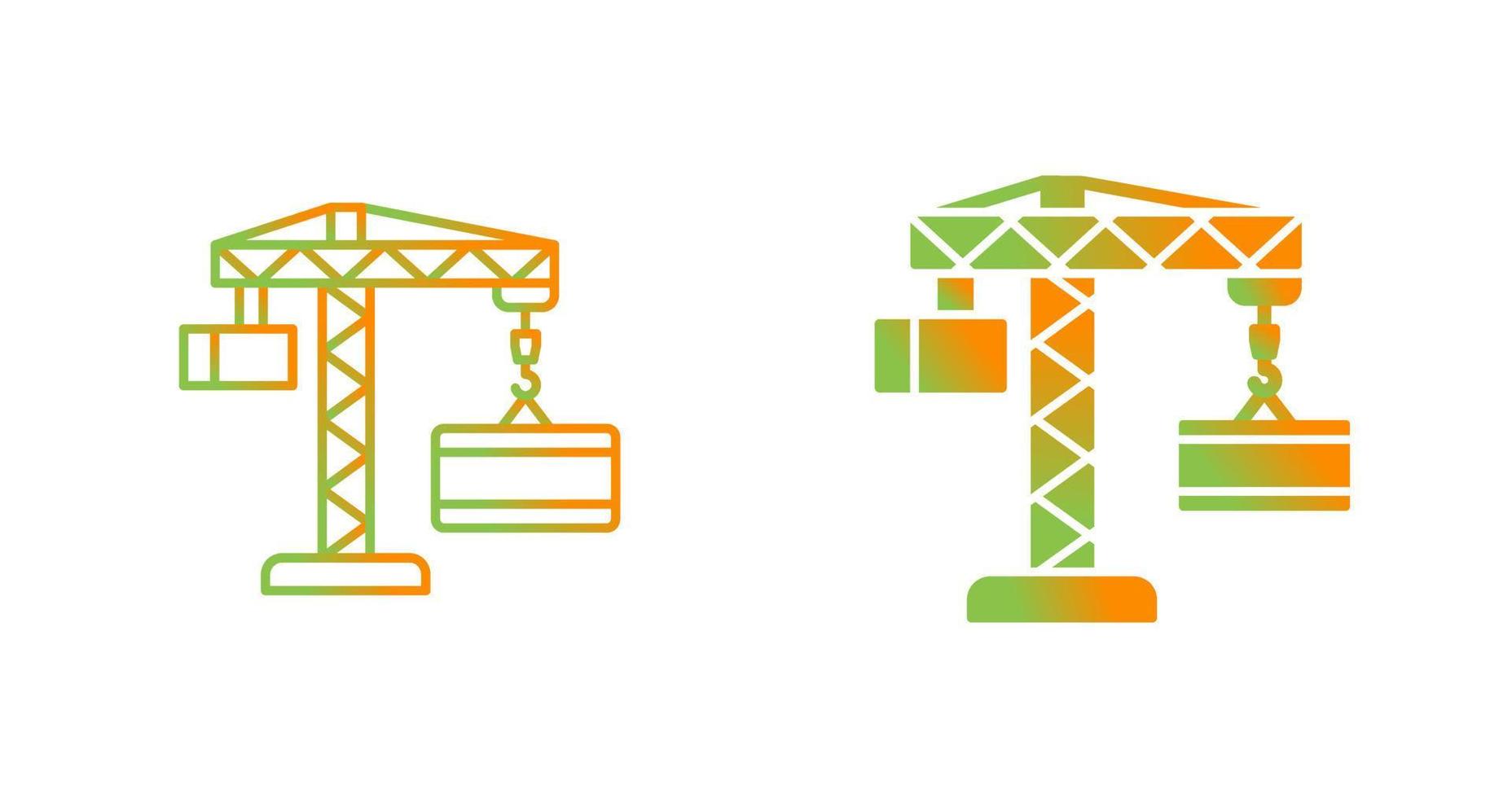 Crane Lifting Vector Icon