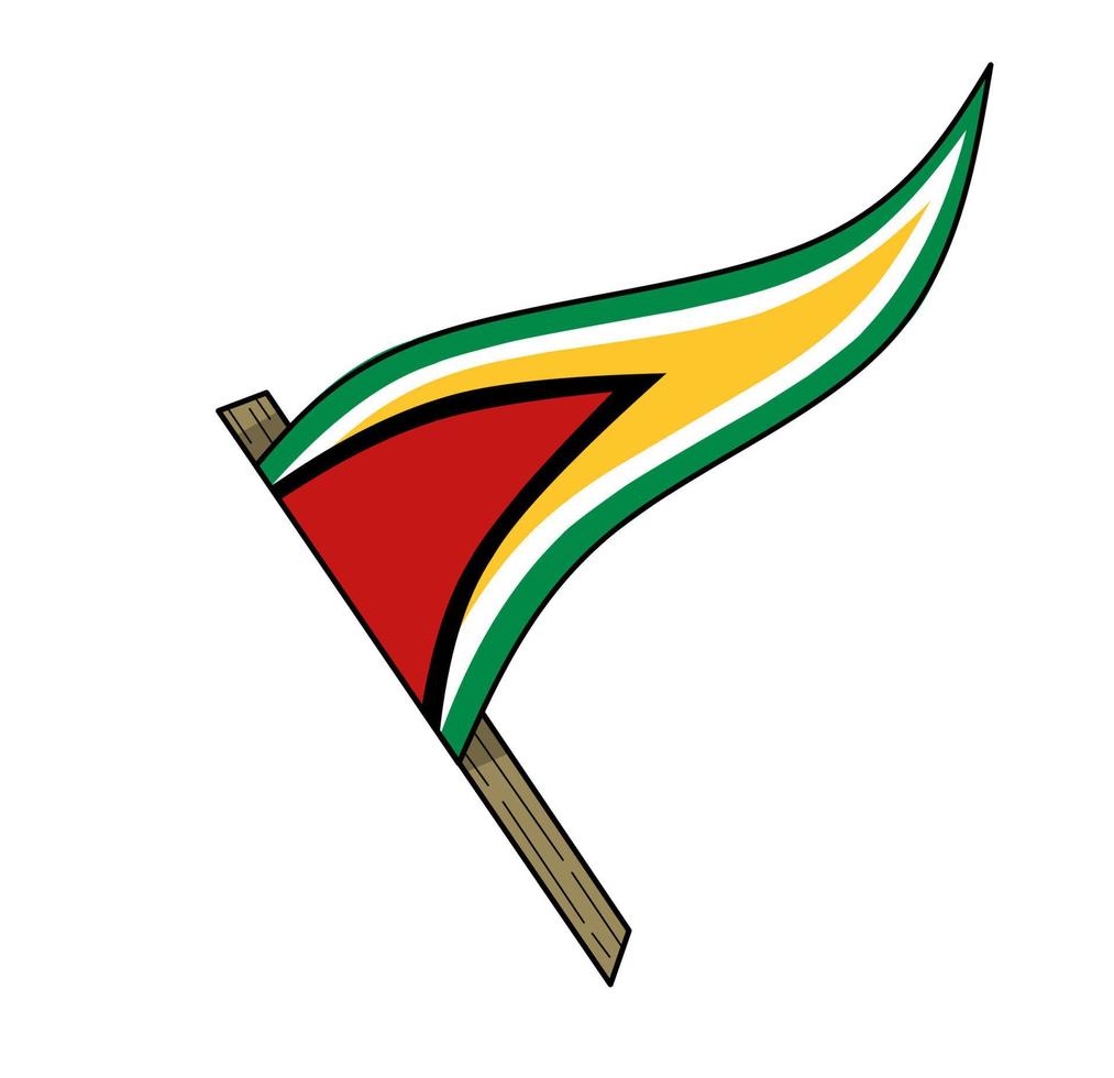 Guyana flag icon, illustration of national flag design with elegance concept, perfect for independence design vector
