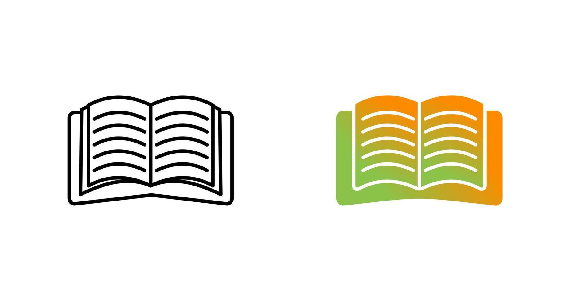 Open Book Vector Icon