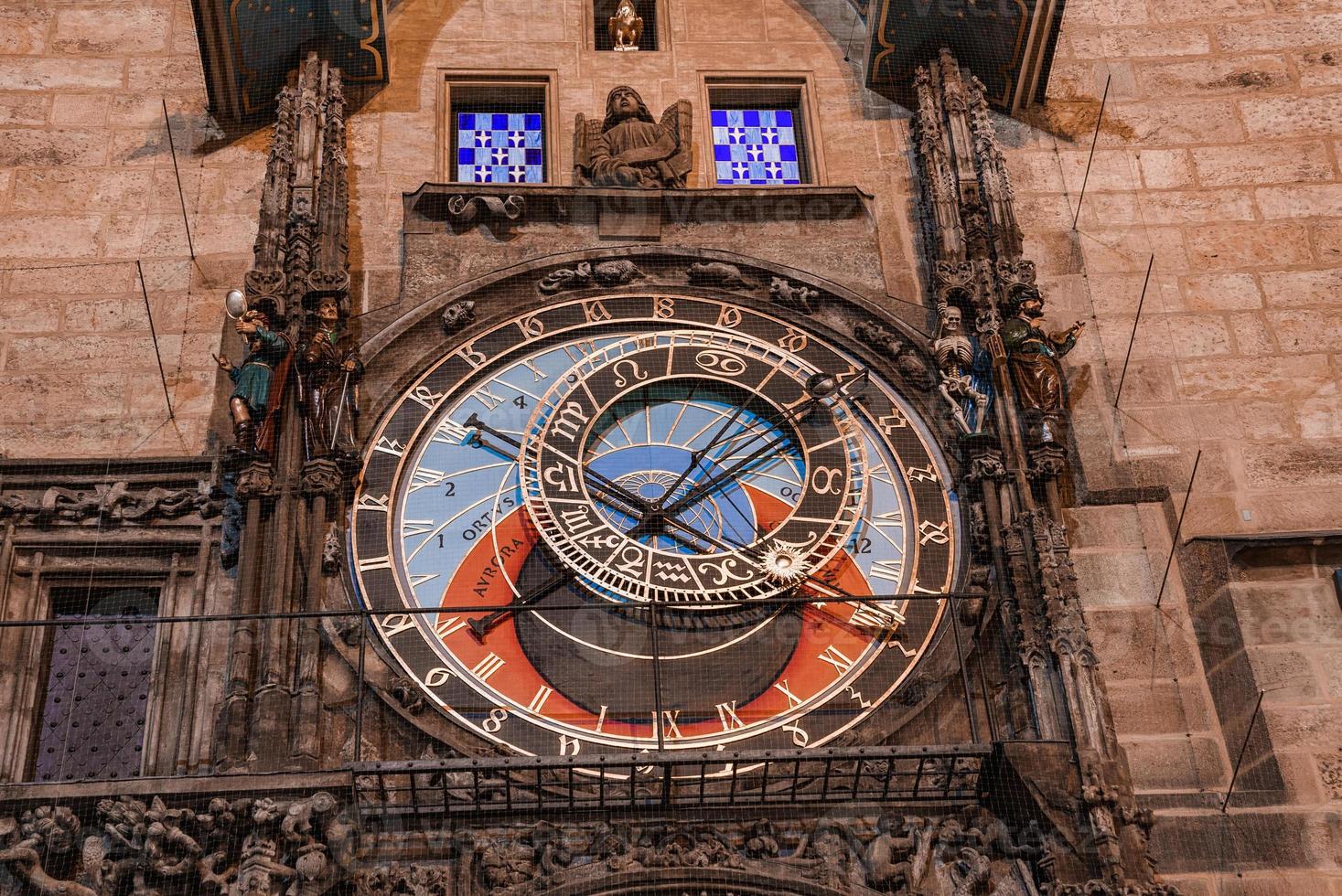 Prague Astronomical Clock in the Old Town of Prague photo