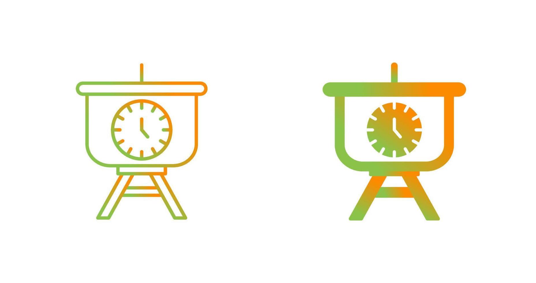 Time Manage Presentation Vector Icon