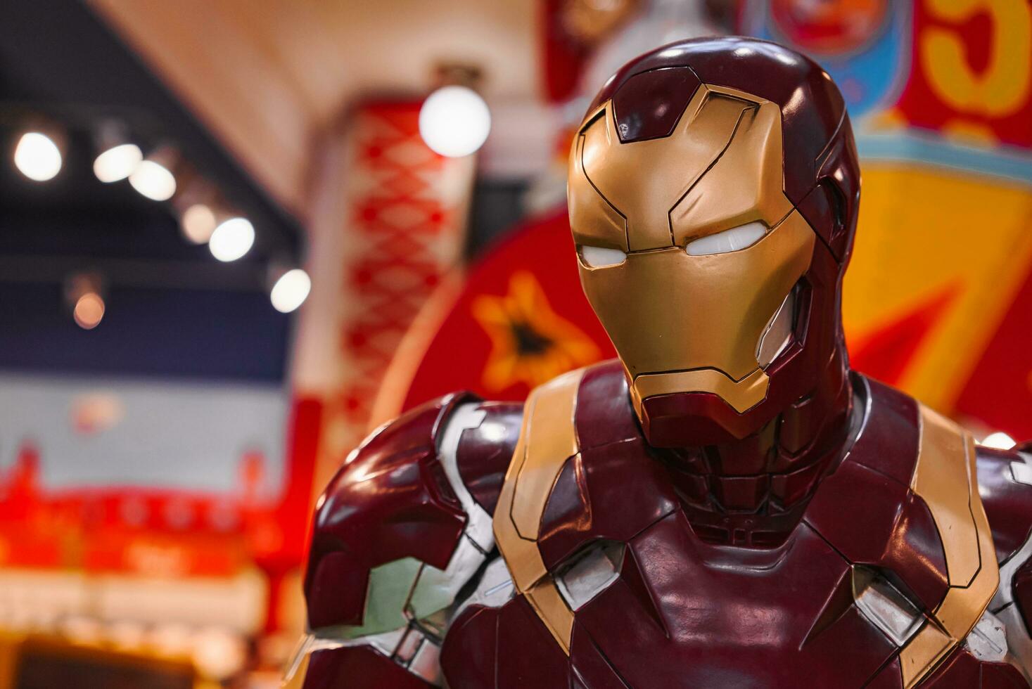 Iron Man costume at the Tony Stark base at the Avengers photo
