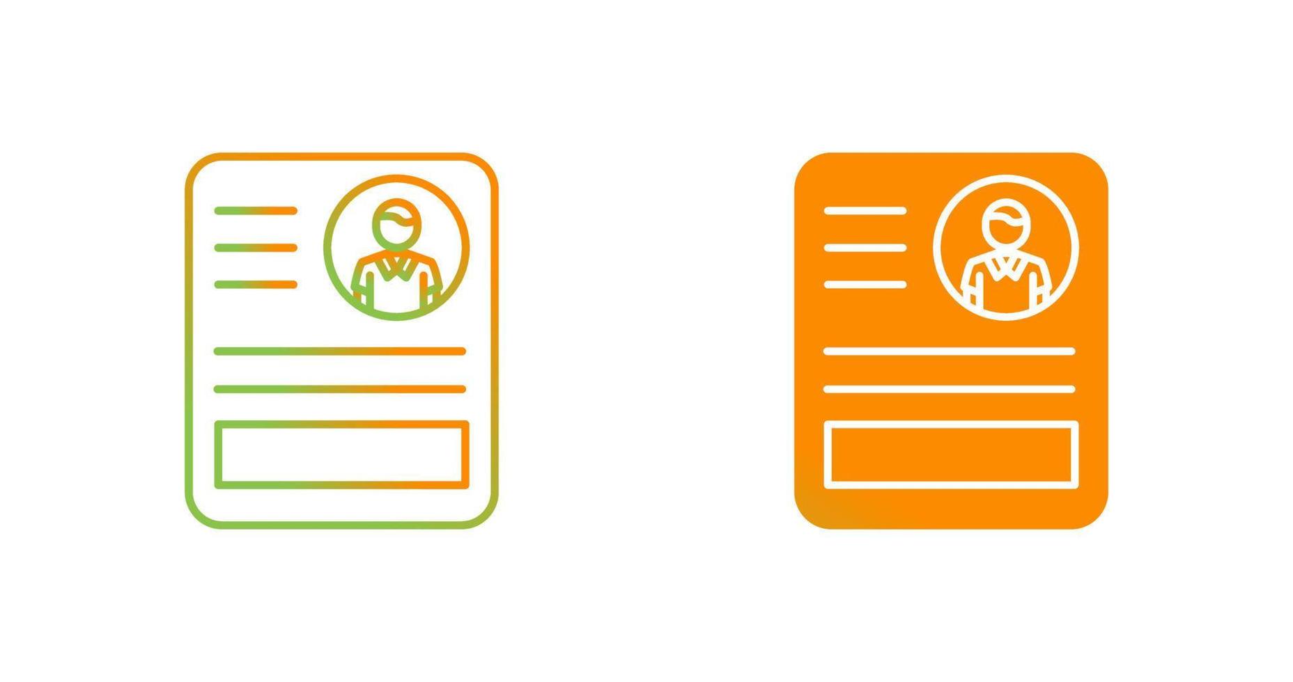 CV Vector Icon