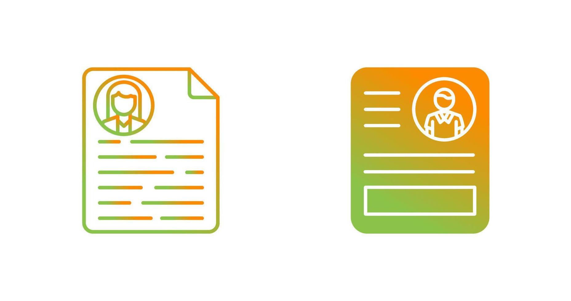 CV Vector Icon
