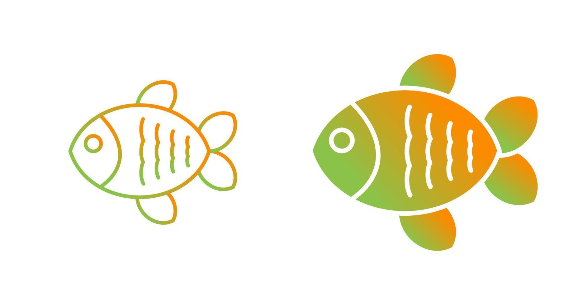 icono de vector de pescado