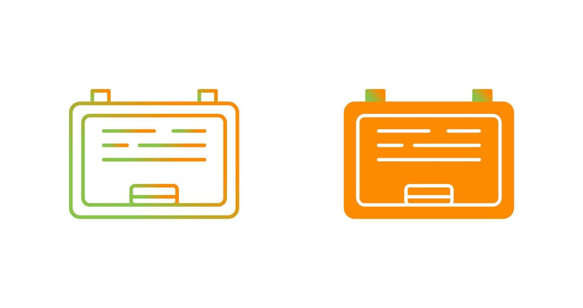 White Board Vector Icon