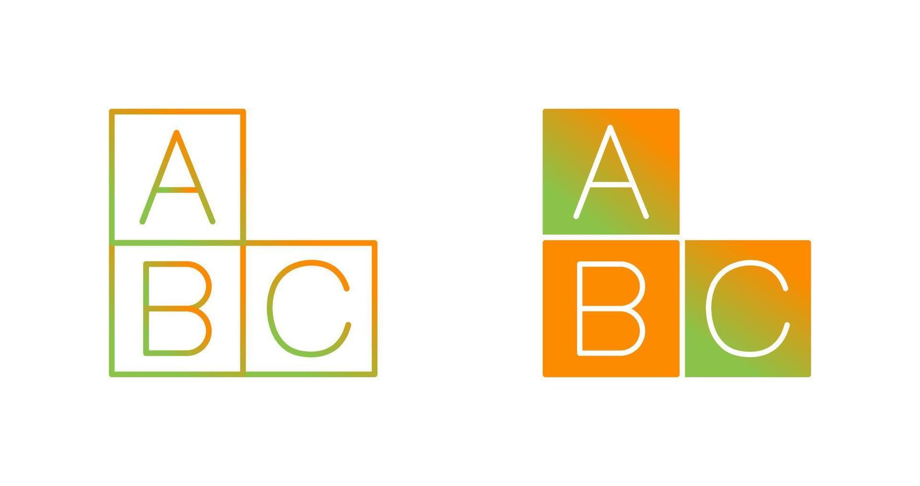 icono de vector abc